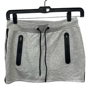New Fabletics Small Amara Drawtring Waist Zip Front Pockets Cotton Blend Skirt
